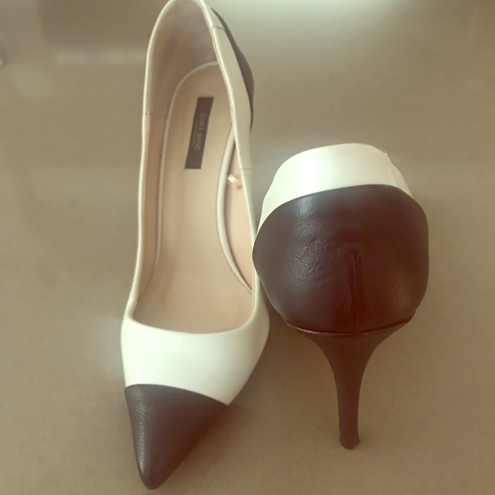 ZARA Black and White Pumps